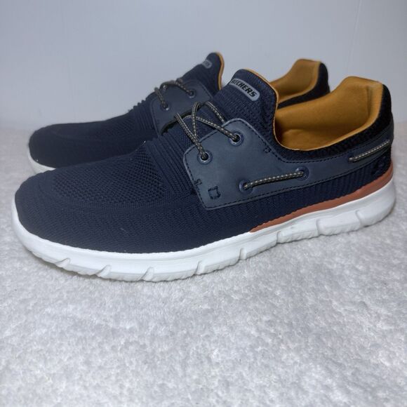 Skechers Men's Del Retto Clean Slate Slip On Loafers Navy Size:12 #210237 - Picture 1 of 8